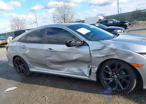 2021 Honda Civic Sport z USA, uszkodzony, nr VIN 2HGFC2F80MH519529